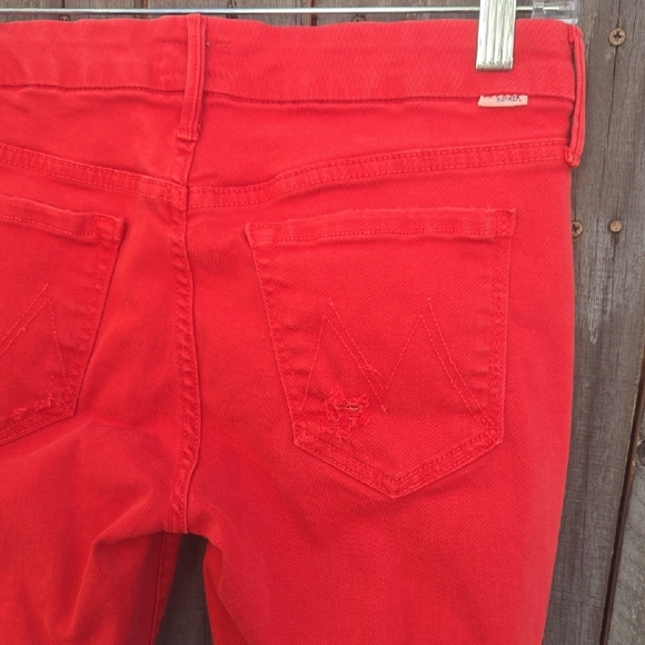 Mother Stylish Red Women's Jeans - Picture 6 of 9